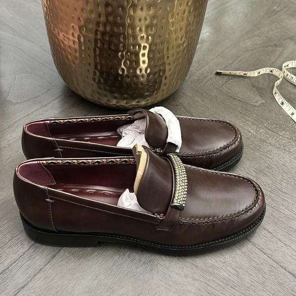 FRANCO SARTO Lizzy Loafers In Ebony Dark Green Faux Leather - Picture 5 of 6